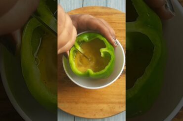 Cheesy Capsicum Egg | 5 minute Recipe | Easy Snack Recipe #shorts