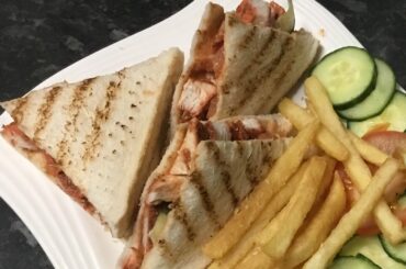 Grilled chicken sandwich recipe/healthy recipie for lunch boxes & evening snacks