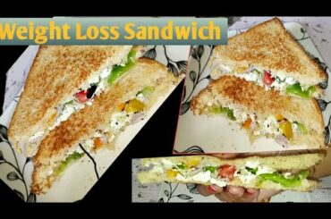 Healthy weight loss Sandwich recipe /High in Protein Sandwich #weightlossrecipe  #Paneersandwich