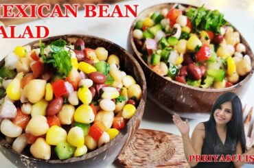Mexican Beans Salad | Super Filling & Healthy Bean Salad | Mexican Salad Recipe By Prriyascuisine