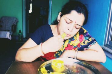 Today's my eating show!! My healthy and tasty lunch!! Bengali lunch thaliEnjoying my eating show!!