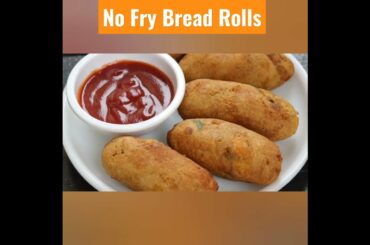 No Fry Bread Rolls | Healthy Tea Time Snack without Frying #shorts