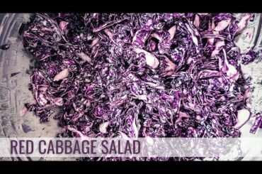 Vegan Red Cabbage Salad | Coleslaw With Vinaigrette Healthy Salad Recipe