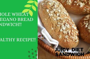 Whole Wheat Oregano Bread Sandwich Recipe | Diet Sandwich | Low Fat Sandwich | Healthy Recipe