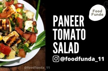 Paneer Tomato Salad | Healthy Low Calories Salad | High Protein Salad | Food Funda