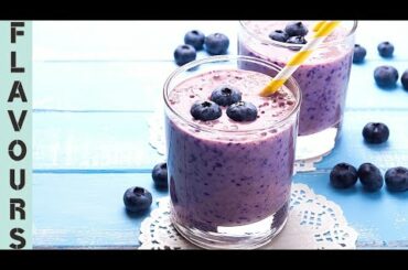 blueberry & banana smoothie || healthy Recipes || Flavours #shorts