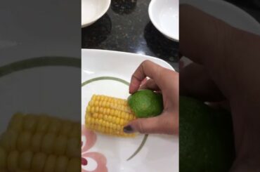 Easy healthy snack with sweetcorn, one minute recipe