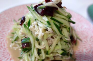Tasty Enoki Mushroom With Cucumber & Fresh Tricolour Salads In Healthy Recipes