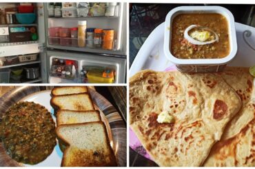 Fridge Cleaning Works/Chapathi With Dal makhani/healthy lockdown recipes/dinner - bread toast - AK