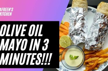 How to make Olive oil mayonnaise at home in 3 minutes || Healthy || Low Fat || Low calories