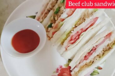 #ramzanspecial #beef club sandwich recipe @Merium Pervaiz
