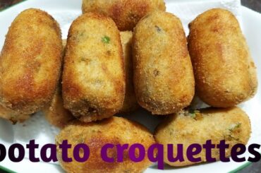 Potato croquettes/ simple and tasty snack recipe/ tea time recipe