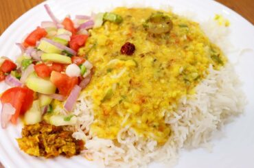 Daal Chawal With Kachumar Salad Recipe | Easy and Simple Daal Recipe | Summer Special Lunch Recipe