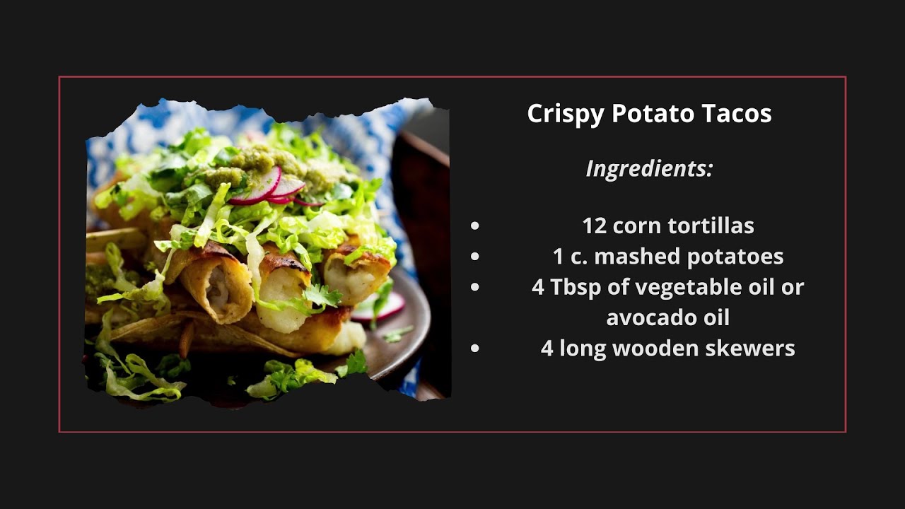 Crispy Potato Tacos – Healthy Food Recipes Crispy Potato Tacos - Healthy Food Recipes