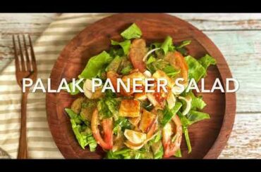 Palak Paneer Salad Recipe | palak salad recipe | paneer salad recipe | high protein salad recipe