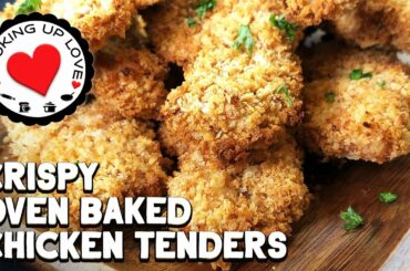 Crispy Panko Chicken Tenders | Baked Chicken Tenders Healthy Recipe | Cooking Up Love
