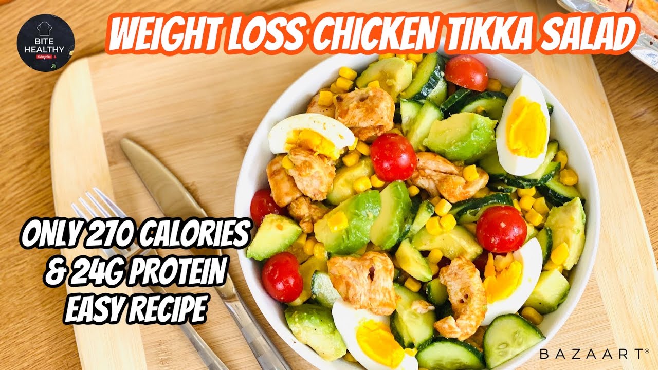 Weight Loss Chicken Tikka Salad l How To Make Low Calorie Chicken Salad l High Protein Salad l BH Weight Loss Chicken Tikka Salad l How To Make Low Calorie Chicken Salad l High Protein Salad l BH