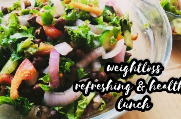 Refreshing And Healthy Lunch | Low Calorie weightloss lunch recipes | black chickpea salad
