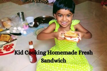 Kid Cooking Homemade classic sandwich|Easy and simple Bread sandwich|Fresh Healthy Morning Breakfast