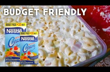 MACARONI SALAD | BUDGET FRIENDLY | 4 INGREDIENTS LANG! SOOO CREAMYYY PINOY TASTE