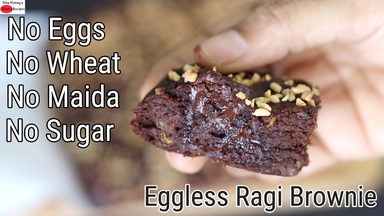 Eggless Ragi Brownie Recipe – No Wheat Flour – No Refined Sugar – No Maida | Skinny Recipes Eggless Ragi Brownie Recipe - No Wheat Flour - No Refined Sugar - No Maida | Skinny Recipes