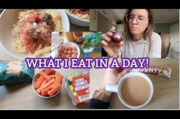 WHAT I EAT IN A DAY!  || SNACK IDEAS & MAKING MEATBALLS!