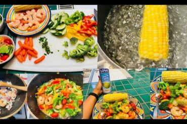 HOW TO MAKE 15MINUTES SHRIMP DINNER RECIPES/ HEALTHY MEAL PLANS EASY TO LOSE MY WEIGHT!