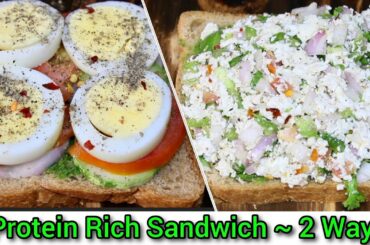 2 Healthy Sandwich Recipes | Healthy Breakfast Ideas | Protein Rich Sandwich Recipe | Flavours by f