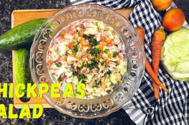Chickpeas Salad| Easy Salad Recipe| Healthy & Clean Eats| #chickpeassalad #salad