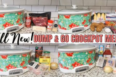 EASY & QUICK DUMP & GO CROCKPOT MEALS | 5 INGREDIENT OF LESS RECIPES | EASY MEALS TO MAKE AT HOME