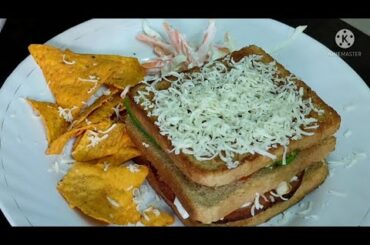 Club Sandwich Recipe | Healthy Breakfast Recipe | High Protein Breakfast Recipe | Salami Sandwich |