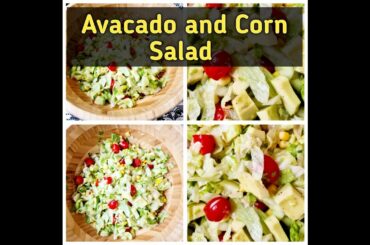 Avacado and corn salad/Simple healthy Avacado salad/weight loss salad recipe in Urdu hindi
