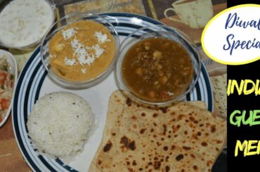 Diwali Special- Indian Lunch/ Dinner/Potluck Recipes| Paneer Lababdar /Punjabi Chole /Ajwain Paratha