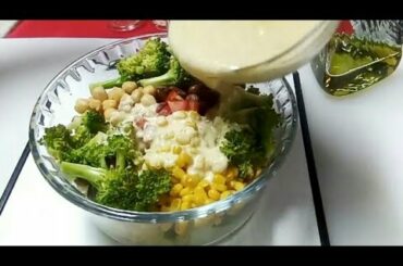 Broccoli Corn salad Healthy Salad recipe for diet Marah's Kitchen
