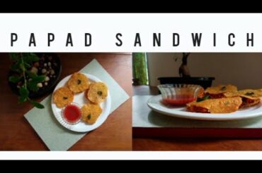 Easy and delicious I papad Sandwich recipe at home I Healthy And special Sandwich in papad..