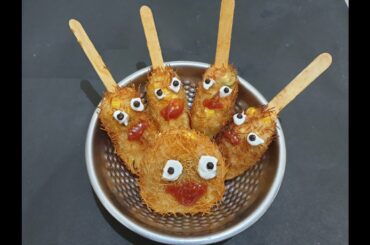 Angry bird sticks/veg corn kebab/healthy snacks recipe/indian snacks recipe in tamil/kids favourite