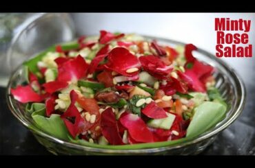 Healthy Rose Salad For Glowing And Healthy Skin | Minty Rose Salad Recipe