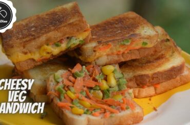 CHEESY VEG SANDWICH Recipe | Healthy Sandwich | Divine Dine