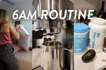 6AM MORNING ROUTINE / productive morning, workout, healthy recipes, makeup and hair routine, etc.