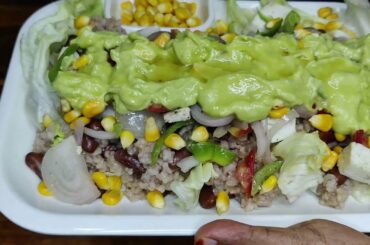 Best Weight loss Recipe Mexican Bowl Chipotle in Telugu| Healthy bowl at home| Chipotle Style|Telugu