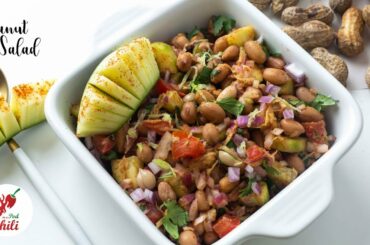 Peanut chat recipe | Protein rich Peanut Salad | Healthy recipes | ASMR Cooking