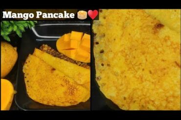 4 ingredients mango pancake recipe| eggless pancake recipe| Tasty and healthy recipe| #mangorecipe