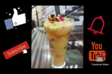 Fruits Custard | Healthy snacks for kids | By shiza | Twolittlesisys's Recipes