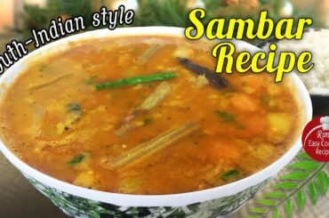 South Indian Style SAMBAR | Healthy Sambar Recipe for Dosa, Idli, Rice [RECR1]