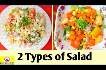 2 Types Of Healthy Mixed Vegetable Salad | Easy Salad Recipes | Sridevi Prema Logili