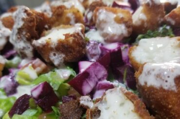 Super easy and healthy halloumi cheese fried and beetroot salad recipe ,,