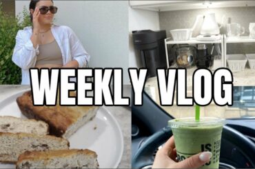 WEEKLY VLOG: healthy homemade banana bread + new counter organizer + reading again + we miss collin
