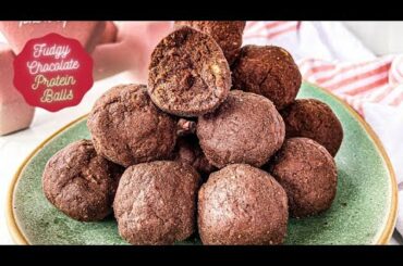 Looking for a healthy low calorie protein dessert? Try these Vegan Fudgy Chocolate Protein Balls !!