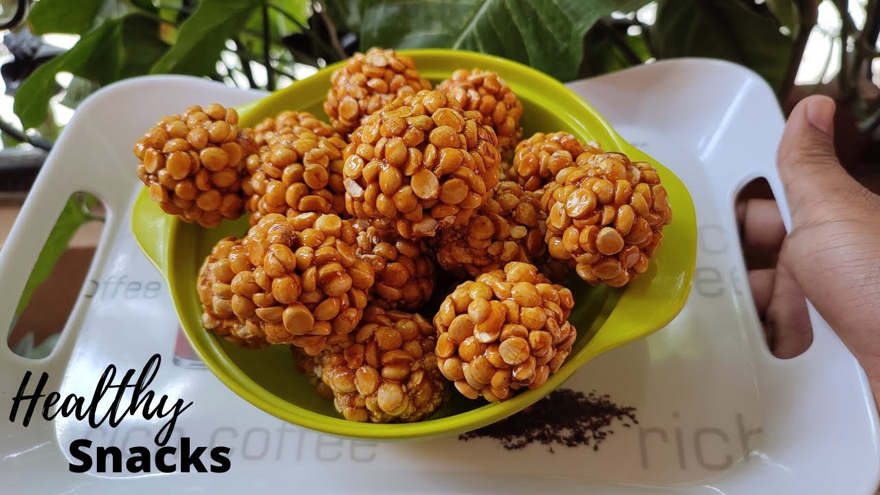 Easy & Healthy Snacks for kids at Home | Snacks recipes | Putnala laddu Easy & Healthy Snacks for kids at Home | Snacks recipes | Putnala laddu