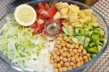 Mixed Vegitable Salad || Easy salad recipe || Mixed Green Salad Recipe in urdu/Hindi